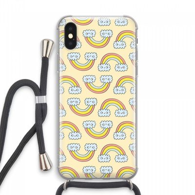 Regenboog: iPhone XS Max Transparant Hoesje met koord