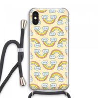Regenboog: iPhone XS Max Transparant Hoesje met koord