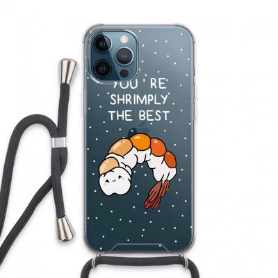You're Shrimply The Best: iPhone 13 Pro Max Transparant Hoesje met koord