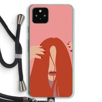 Woke up like this: Pixel 5a 5G Transparant Hoesje met koord