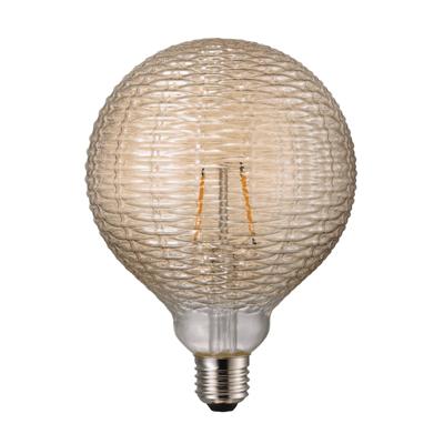 Decoratieve LED lichtbron amberglas E27 fitting &apos;Avra&apos;
