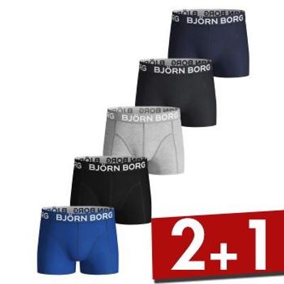 BjÃ¶rn Borg 5 stuks Cotton Stretch Shorts For Boys * Actie *