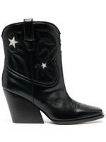 Stella McCartney Cloudy Alter 85mm embroidery cowboy boots - Noir - thumbnail