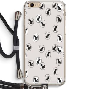 Miauw: iPhone 6 / 6S Transparant Hoesje met koord