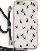 Miauw: iPhone 6 / 6S Transparant Hoesje met koord