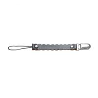 3 stuks Wave Leather baby korte fopspeen clip keten metalen fopspeen tepel houder sluitingen (zwart)