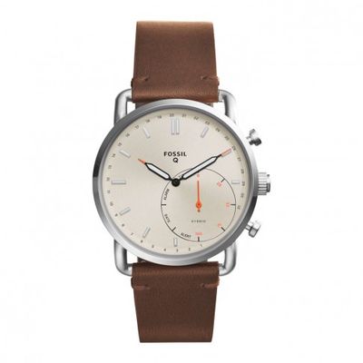 Horlogeband Fossil FTW1150 Leder Bruin 22mm