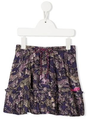 Kenzo Kids jupe imprimée à lien de resserrage - Violet