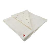 Dubbelzijdige deken - DOMIVA - Maternity Love - 75 x 100 cm - Grof gebreid en mousseline