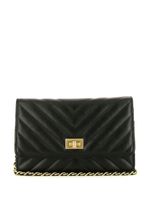 CHANEL Pre-Owned portefeuille V-Stitch à bride en chaîne (2021) - Noir - thumbnail