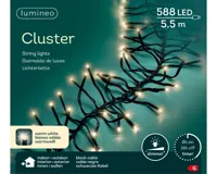 Lumineo clusterverlichting 5,5m 588led warm wit Lumineo clusterverlichting 5,5m 588led warm wit