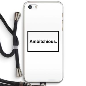 Ambitchious: iPhone 5 / 5S / SE Transparant Hoesje met koord