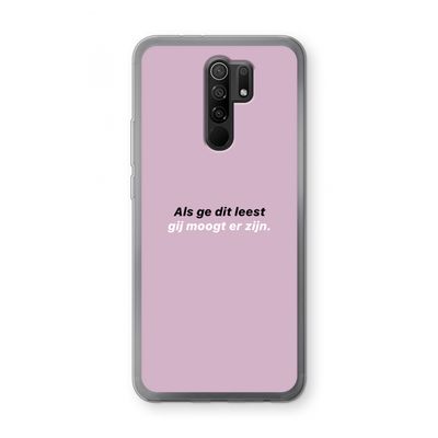 gij moogt er zijn: Xiaomi Redmi 9 Transparant Hoesje