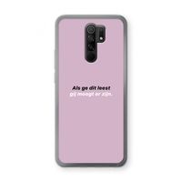 gij moogt er zijn: Xiaomi Redmi 9 Transparant Hoesje
