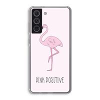 Pink positive: Samsung Galaxy S21 FE Transparant Hoesje