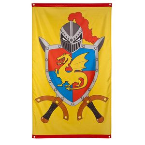 Riddervlag Geel/Rood Dragon (150x90cm)