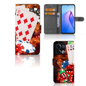 OPPO Reno8 Pro Wallet Case met Pasjes Casino