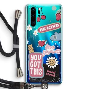 Positivity: Huawei P30 Pro Transparant Hoesje met koord