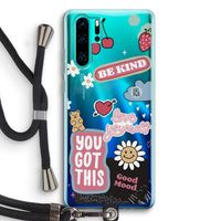Positivity: Huawei P30 Pro Transparant Hoesje met koord