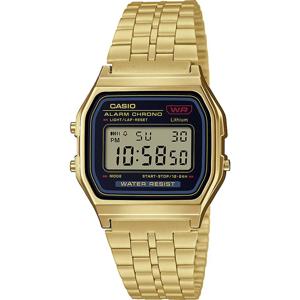 Casio A159WGEA-1EF Horloge Kwarts (l x b x h) 36.8 x 32.2 x 8.2 mm Goud Materiaal (behuizing): Hars Materiaal (armband): RVS