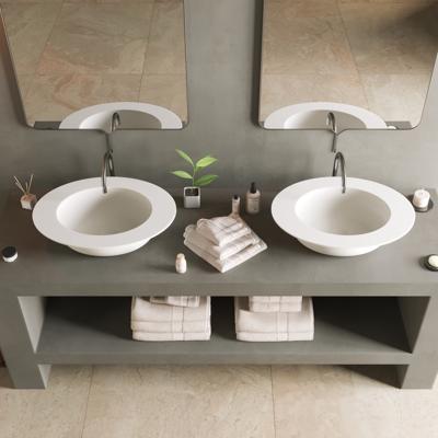 Wastafel Ideavit Solidcap 2.0 Opbouw 60x45x15.5 cm Solid Surface Mat Wit Ideavit