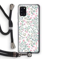 Sierlijke bloemen: Samsung Galaxy A31 Transparant Hoesje met koord