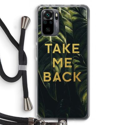 Take me back: Xiaomi Redmi Note 10 Pro Transparant Hoesje met koord