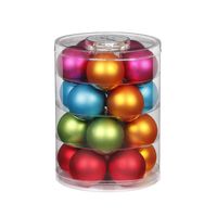 20x stuks kerstballen van glas gekleurd 6 cm - thumbnail