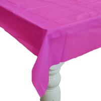 Feest tafelkleed van pvc - fuchsia roze - 240 x 140 cm - tafel versiering - thumbnail