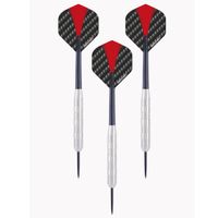 1x Set van 3 dartpijlen Longfield darts nickel silver 22 grams - thumbnail