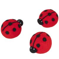HI drogerballen/wasbollen - 3x stuks - lieveheersbeestjes - voor zachte/kreukvrije was