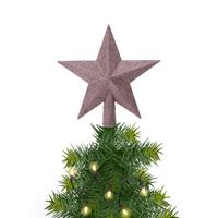 Decoris kerstboom piek - ster - lila paars - kunststof - 19 cm Decoris kerstboom piek - ster - lila paars - kunststof - 19 cm