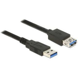 Delock 85058 Verlengkabel USB 3.0 Type-A male > USB 3.0 Type-A female 5,0 m zwart