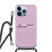 uw waarde daalt niet: iPhone 13 Pro Transparant Hoesje met koord