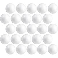 25x Hobby/DIY piepschuim bal/bol 7 cm 25x Hobby/DIY piepschuim bal/bol 7 cm