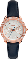 Horlogeband Fossil ES4052 Leder Blauw 16mm