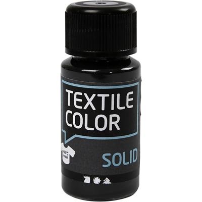 Knutsel/hobby Textielverf - extra dekkend - zwart - 50 ml - schilderen - op waterbasis