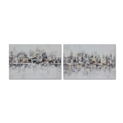 Canvas DKD Home Decor Canvas Hout MDF 120 x 2,8 x 80 cm