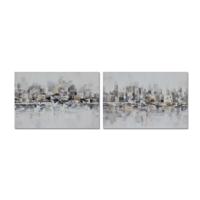 Canvas DKD Home Decor Canvas Hout MDF 120 x 2,8 x 80 cm
