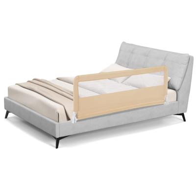 150 cm Lange Bedhek voor Peuters Opvouwbaar Babybedhek met Afneembare Hoes Ademend net Beige
