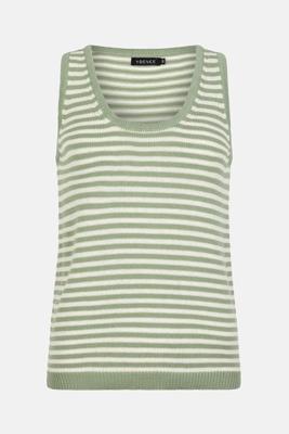 Ydence Knitted top Amelia | Sage green/ecru