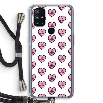 GIRL POWER: OnePlus Nord N10 5G Transparant Hoesje met koord