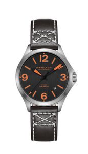 Horlogeband Hamilton H76235731 Leder Zwart 19mm