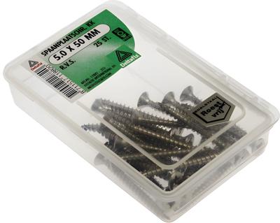 Spaanpl.schr. rvs 5.0x50mm 25st - Deltafix