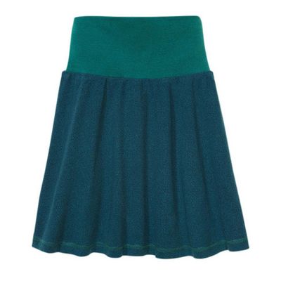 Rok van bourrette zijde, petrol 98/104