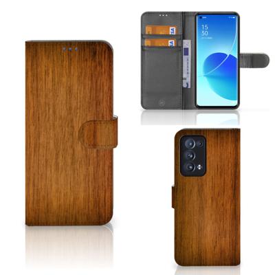 OPPO Reno 6 Pro Plus 5G | Book Style Case | Donker Hout