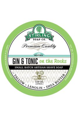 Stirling Soap Co. scheercrème Gin & Tonic on the rocks 165ml