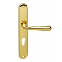 Deurkruk Yvonne schild PC 72 mm mess. gelakt