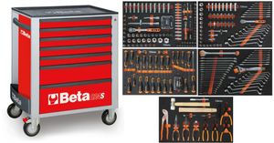 Beta 2400S R7/E-M | Gereedschapswagen | 7 laden | Rood | 309-delig - 024006226