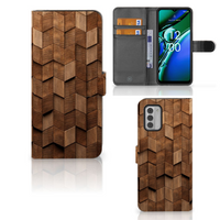 Book Style Case voor Nokia G42 Wooden Cubes